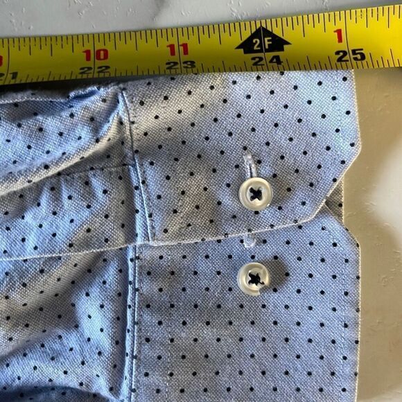 Bruun Stengade Polka Dot Button Down Dress Shirt Mens 15.75 40 - Picture 6 of 6